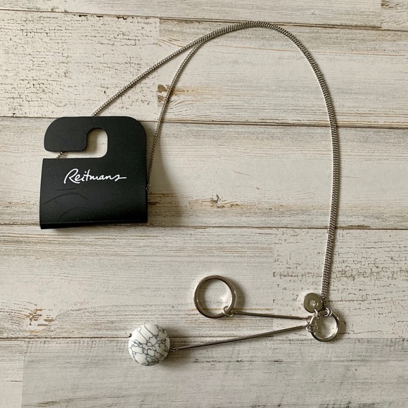 NWT | Marble Necklace & Earring Set - Picture 5 of 6